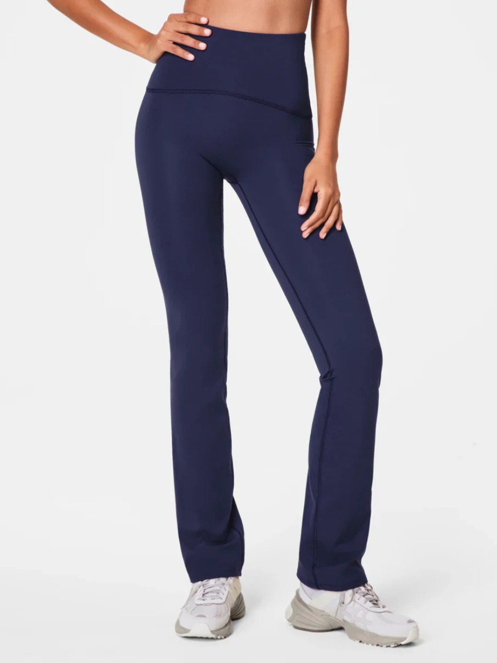 SPANX Booty Boost Petite Flare Leggings Navy Blue Size Large Petite